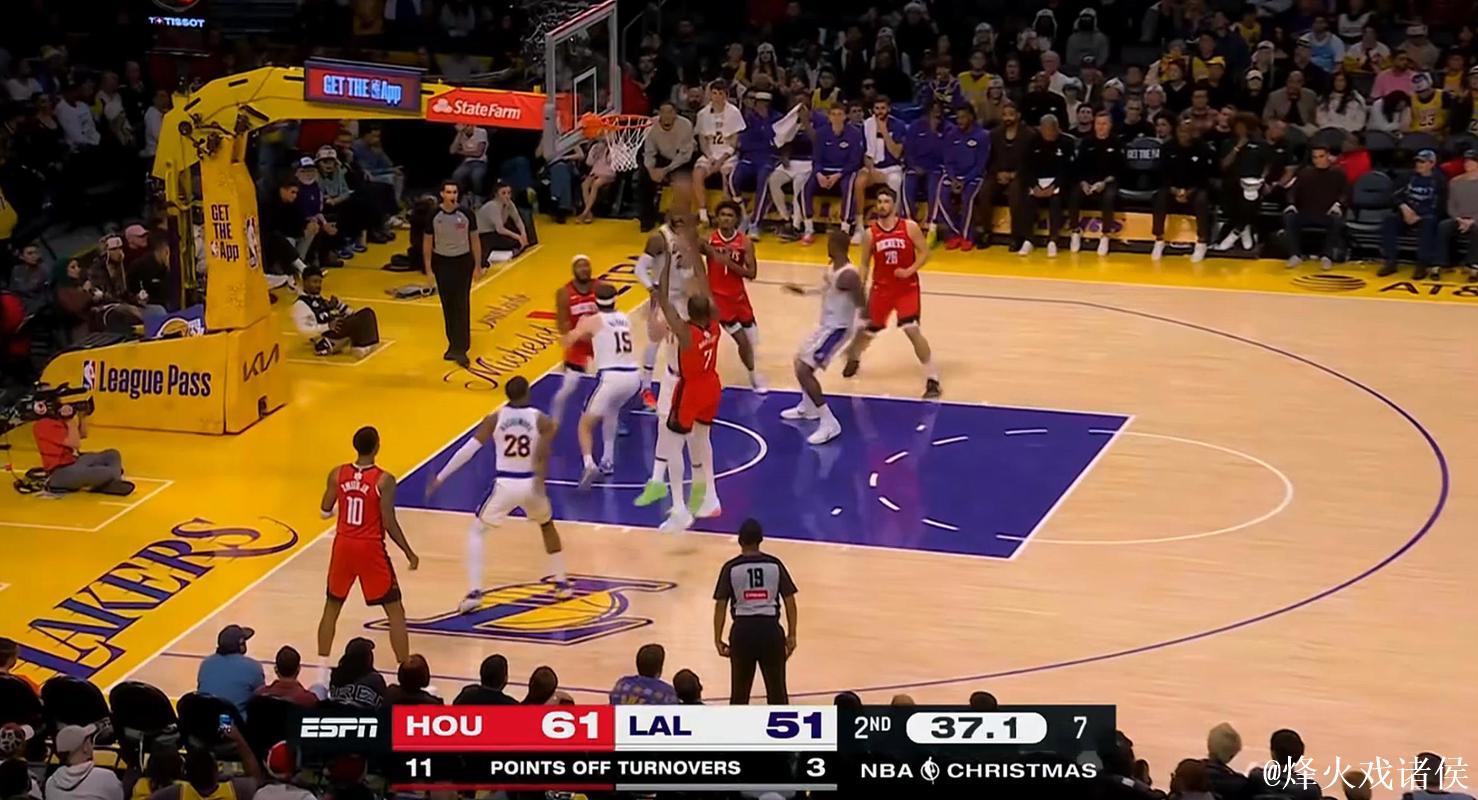 湖人攻防低迷失误不断，雷迪克怒斥火箭全场压制